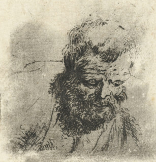 Head of an old man with a beard, print, printmaker: Dirck de Bray, Netherlands, 1645 - 1694, paper,