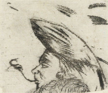 Portrait of the artist Johannes Janson, print, Fragment of a portrait of the artist Johannes