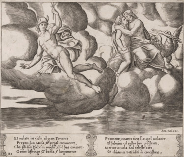Amor begs Jupiter, Story of Amor and Psyche, print, Series number, 29, 32, Amor begs Jupiter for