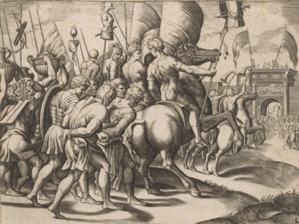 Triumph of Scipio, print, Triumphal procession of Scipio Africanus in Rome after his victory over