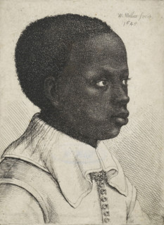 Portrait of a black boy, print, printmaker: Wenceslaus Hollar, Antwerp, 1645, paper, etching,