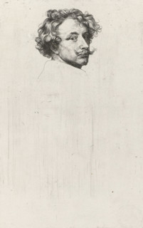 Self-portrait of the artist, Iconographie, print, printmaker: Anthony van Dyck, Low Countries, 1630