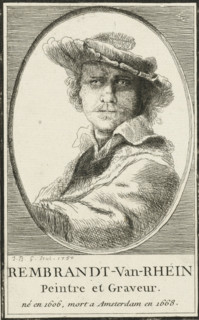 Self-portrait with Saskia, print, printmaker: Jean-Baptiste Glomy, after print by Rembrandt van