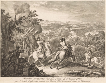 Victory of General Rumyantsev during the Battle of Cahul, 1770, Victoire remportée sur les Turces