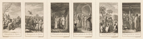 Twelve illustrations of marriage customs among various peoples, print, With caption in German.,