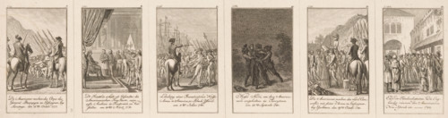 Twelve illustrations from Sprengel's *Geschichte der Revolution von Nord-America*, print, book