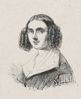 Portrait of Marie Adelaïde Kindt, print, after drawing by Adèle Kindt, 1814 - 1934, printmaker,