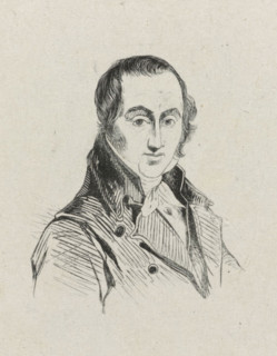 Portrait of Joseph Charles de Meulemeester, print, after drawing by Coenraad Hamburger, 1819 - c.
