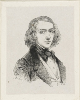 Portrait of Johannes Reekers, print, printmaker: Adolphe Frédéric Nett, after drawing by Coenraad
