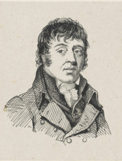 Portrait of Martinus Schouman, print, printmaker: Monogrammist ML, after drawing by Coenraad