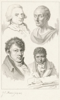 Portraits of JH Prins, J. Kuyper, WJ van Troostwijk and JP Visser Bender, print, Portraits of the