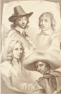 Portraits of Cornelis Visscher, Jan de Visscher, Richard Brakenburg and Quiringh Gerritsz. van