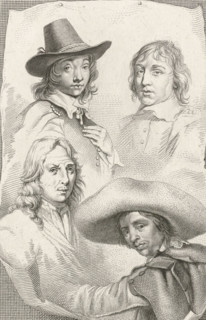 Portraits of Cornelis Visscher, Jan de Visscher, Richard Brakenburg and Quiringh Gerritsz. van