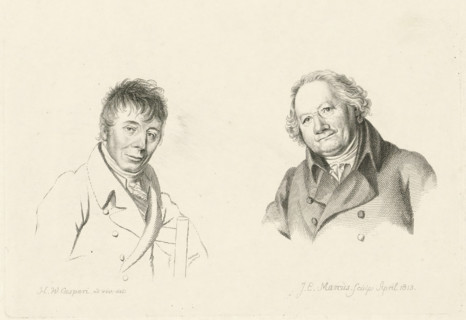 Portraits of Daniël Dupré and Christiaan Welmeer, Study print, Etudes gravées, print, Portraits of