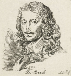 Portrait of a man, print, Bust facing left of an unknown man with long hair., printmaker: Anthonie