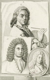 Portraits of NN Roukens, Hendrik Soukens, and Frans van Eynden, print, book illustration, In the