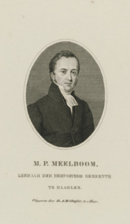 MP Meelboom, Portrait of MP Meelboom, print, Reformed minister in Haarlem, dressed in a black coat