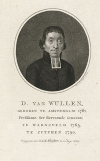 Portrait of Dirk van Wullen, D. van Wullen, print, Reformed minister in Warnsveld and Zutphen,