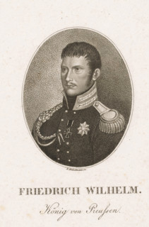 Portrait of Frederick William III, print, printmaker: Friedrich Fleischmann, publisher: Friedrich