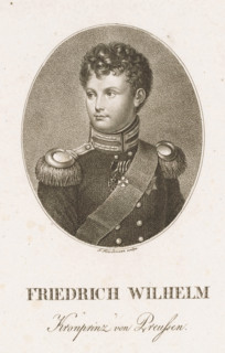 Portrait of Frederick William IV, print, printmaker: Friedrich Fleischmann, publisher: Friedrich