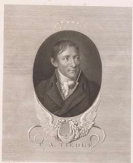 Portrait by Christoph August Tiedge, print, printmaker: Johann Christian Benjamin Gottschick, after