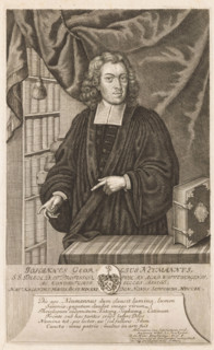 Portrait of Johann Georg Neumann, print, printmaker: Moritz Bodenehr, Dresden, writer (clerical