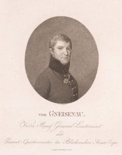 Portrait of August Wilhelm Antonius Neidhardt von Gneisenau, print, printmaker: Friedrich Wilhelm