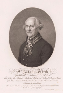 Portrait of Johann Goercke, print, printmaker: Friedrich Wilhelm Bollinger, Weimar, after painting
