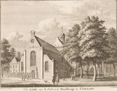 The Church of St. John and the Main Guardhouse in Utrecht, View of the St. John's Church and the