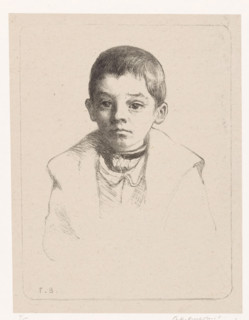 Portrait of an unknown boy from Schoorl, Jochie in Schoorl (original title), print, printmaker: