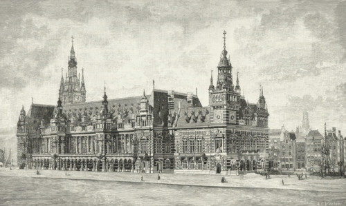 The Stock Exchange Plan in Amsterdam, print, book illustration, printmaker: Arnoldus Cornelius