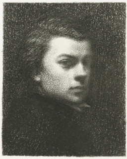Self-portrait of the artist at the age of 17, Fantin-Latour par lui-même, print, printmaker: Henri