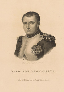 Portrait of Napoleon I Bonaparte, Napoléon Buonaparte., print, printmaker: Jules-Antoine Vauthier,