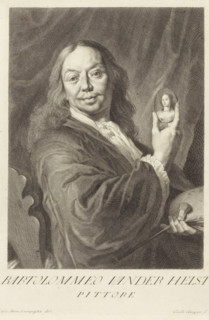 Portrait of artist Bartholomeus van der Helst, Portraits of artists, print, book illustration,