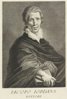 Portrait of artist Jacques Jordaens, Portraits of artists, print, book illustration, printmaker: