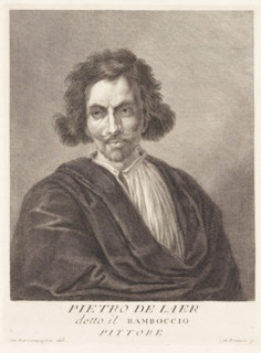 Portrait of artist Pieter Bodding van Laer, Portraits of artists, print, book illustration,