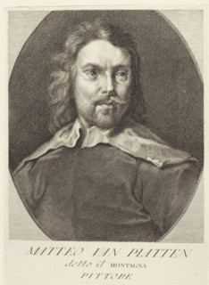 Portrait of artist Matthieu van Plattenberg, Portraits of artists, print, book illustration,