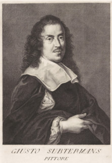 Portrait of artist Justus Sustermans, Portraits of artists, print, book illustration, printmaker: