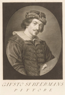 Portrait of artist Justus Sustermans, Portraits of artists, print, book illustration, printmaker: