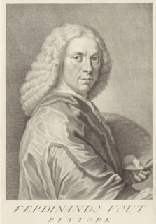 Portrait of artist Jacob Ferdinand Voet, Portraits of artists, print, book illustration,
