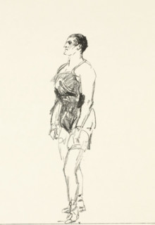 Wrestler, print, printmaker: Isaac Israels, 1875 - 1934, paper, lithography, height 654 mm x width