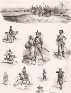 Ten representations of human pastimes, Leisure activities, Passe-temps, Passe-tems, print, Series