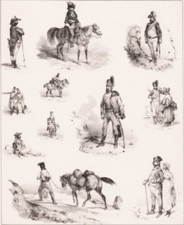 Eleven depictions of human pastimes, Passe-temps, Leisure activities, Passe-tems, print, Series