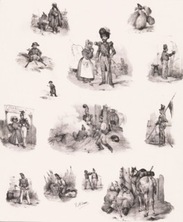 Thirteen depictions of human pastime, Leisure activities, Passe-temps, Passe-tems, print, Series