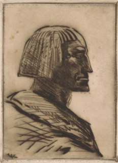 The Egyptian (original title), Portrait of an Egyptian man, print, printmaker: Willem van
