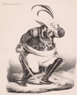 Malbroug s'en va-t-en guerre, Caricature of King Louis Philippe I of France in the war against