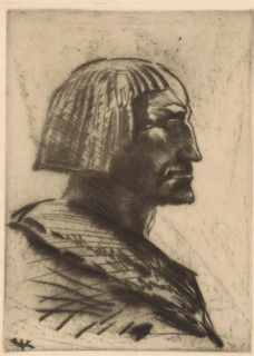The Egyptian (original title on object), print, A portrait of an Egyptian man., number: '26',