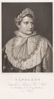 Portrait of Napoleon I Bonaparte, Emperor of the French, print, printmaker: Raphael Morghen,