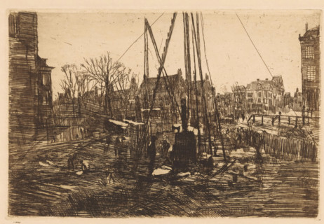 Pile driving in the Raadhuisstraat in Amsterdam, print, The construction pit of the shopping arcade
