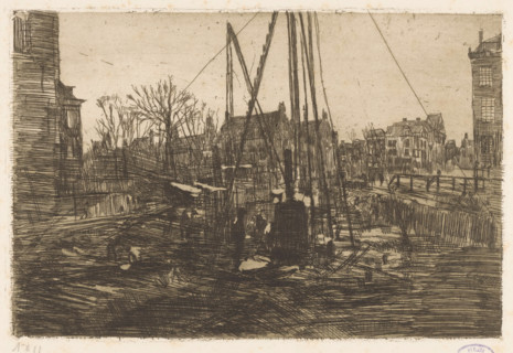 Pile driving in the Raadhuisstraat in Amsterdam, print, The construction pit of the shopping arcade